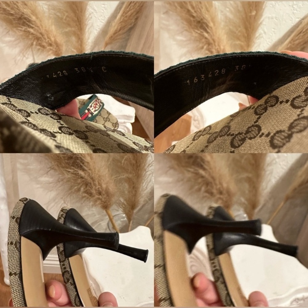 GUCCI Web Stripe Hysteria “GG Monogram Mule Sandals w/COA, EUC - Picture 8 of 15